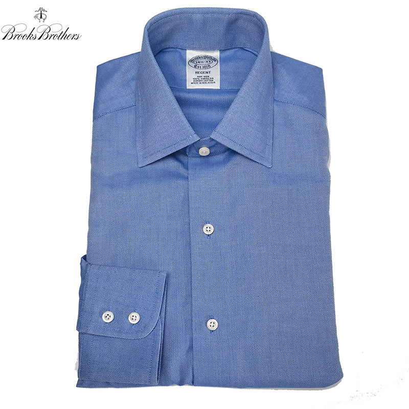 专柜Regent免烫supima棉布克兄弟BrooksBrothers商务长袖男士衬衫