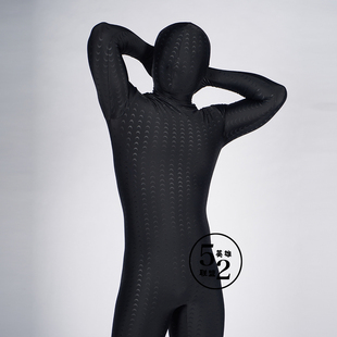 新款黑色鲨鱼皮弹力莱卡连体zentai紧身衣 定制全包打底zentai服