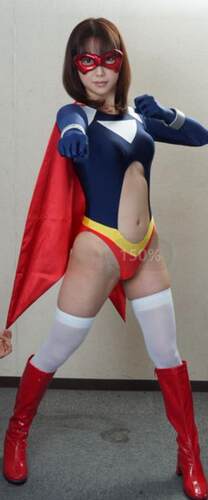 女超人英雄带眼罩体操服款式披风