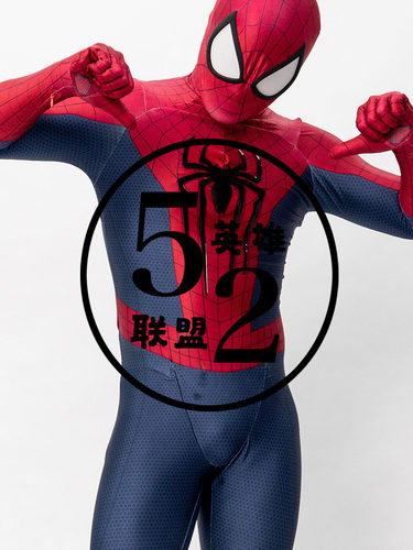 52新款超凡2连体紧身衣  加菲战衣弹力印花  前后加立体蜘蛛