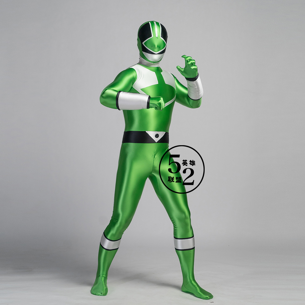 52新款油光布材质拼接战队连体全包紧身衣 带护臂带头套 定制包邮