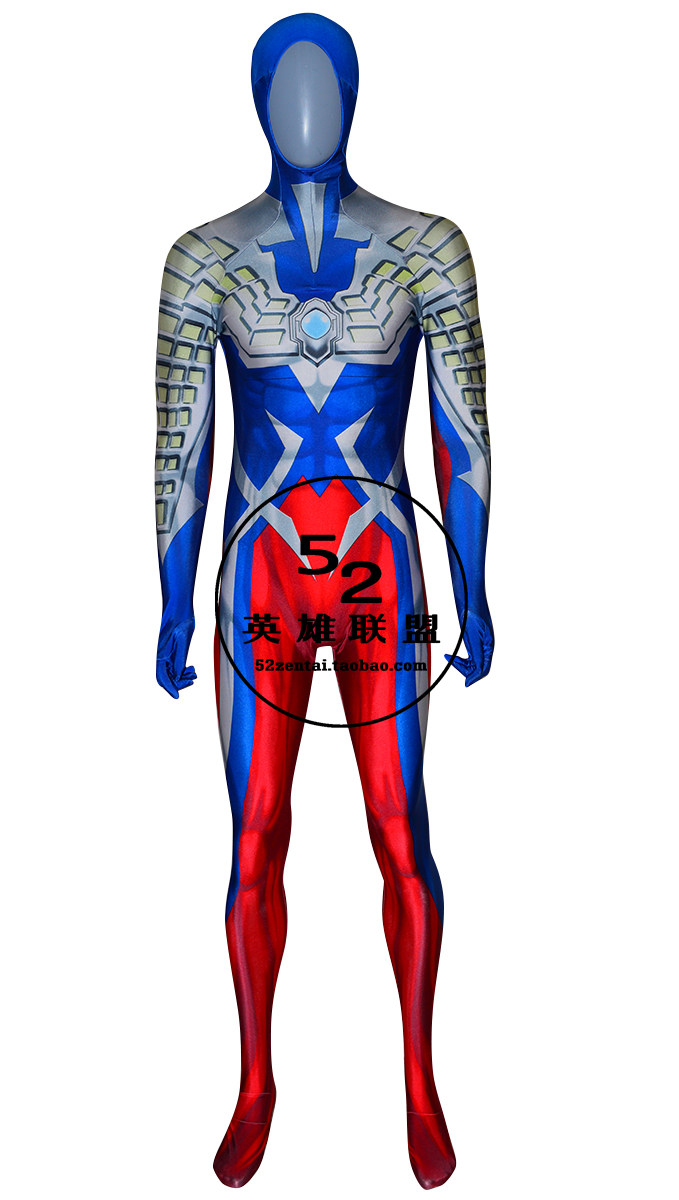 赛罗凹凸曼cosplay紧身衣连体印