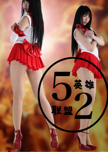 美少女战士氨纶面料拼接连体裙