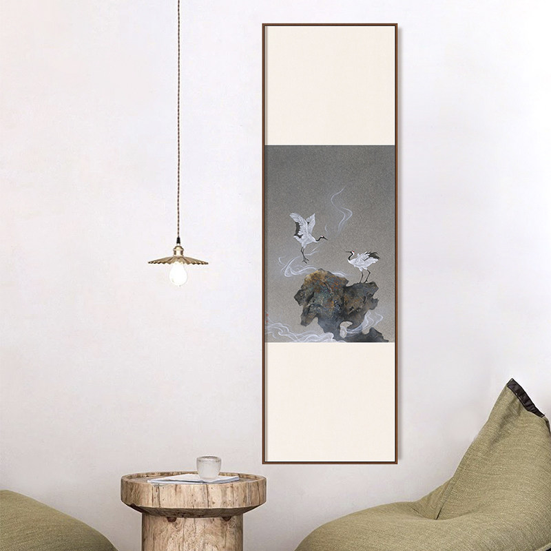 李娜 花画x李娜新中式玄关装饰画过道走廊壁画书房茶室禅意挂画原创 图片价格品牌报价 原仓数据