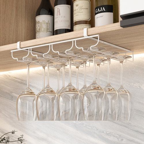 红酒杯架倒挂免打孔高脚杯展示架
