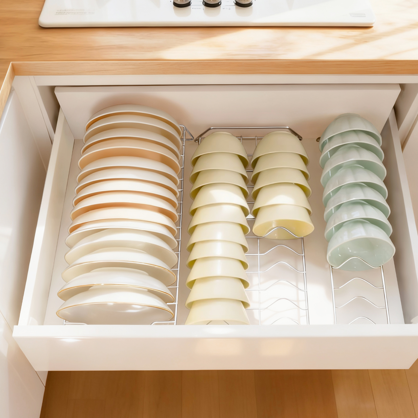 厨房放碗和盘子的架子极窄沥碗架