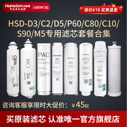 汉斯顿净水器家用直饮C80/D3滤芯