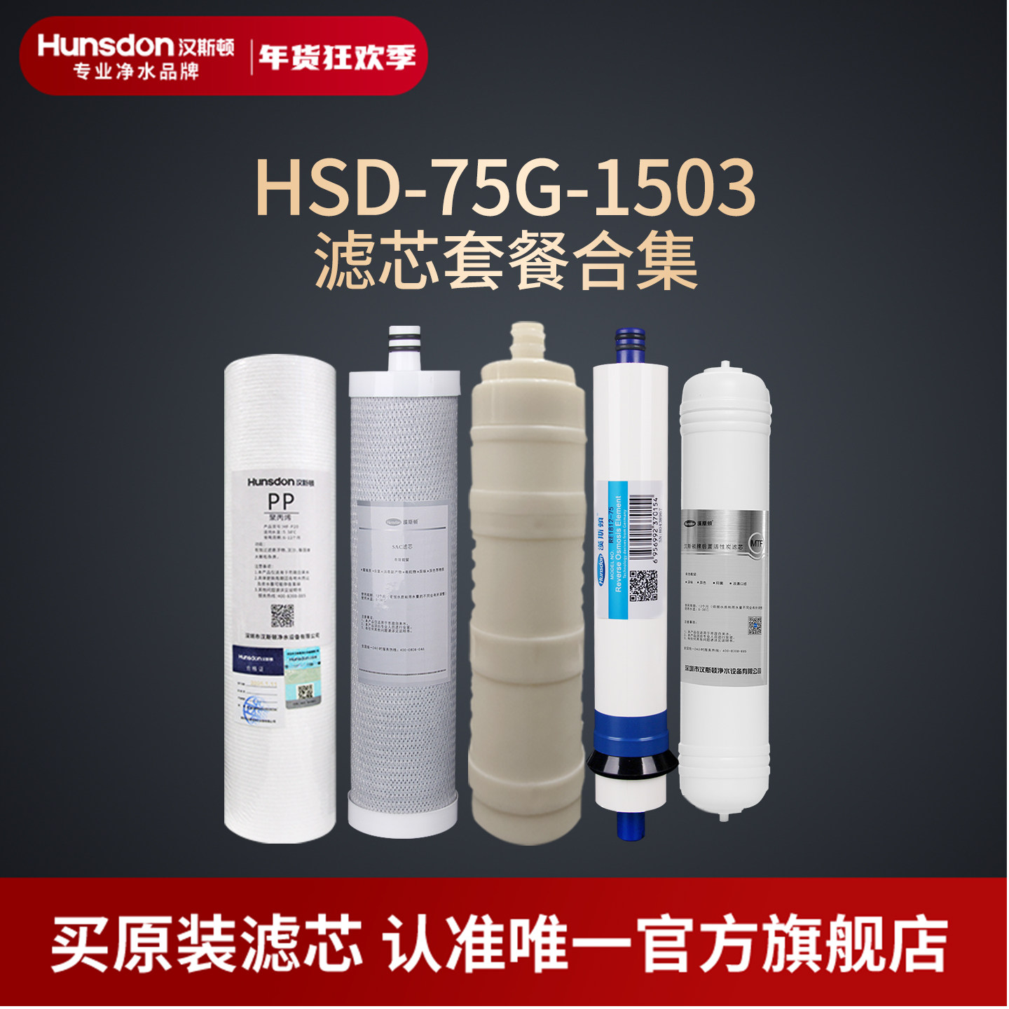 汉斯顿净水器原厂原装正品HSD-75G-1503滤芯套餐合集