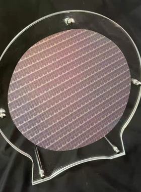 亚克力圆形框晶圆展示架6寸透明12寸8芯片硅装裱cpu摆台相框wafer