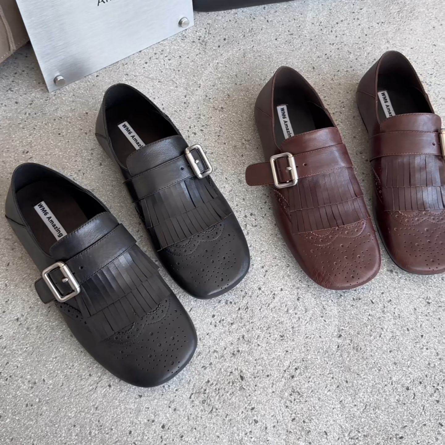 WM6欧货欧洲站2026春季新款英伦风流苏小皮鞋平底单鞋一脚蹬女鞋,女鞋,深口单鞋,淘宝优惠券,粉丝福利购,淘宝优惠卷