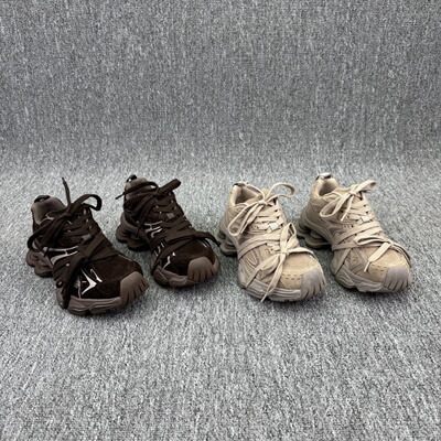 老爹鞋磨砂皮增高厚底系带女鞋