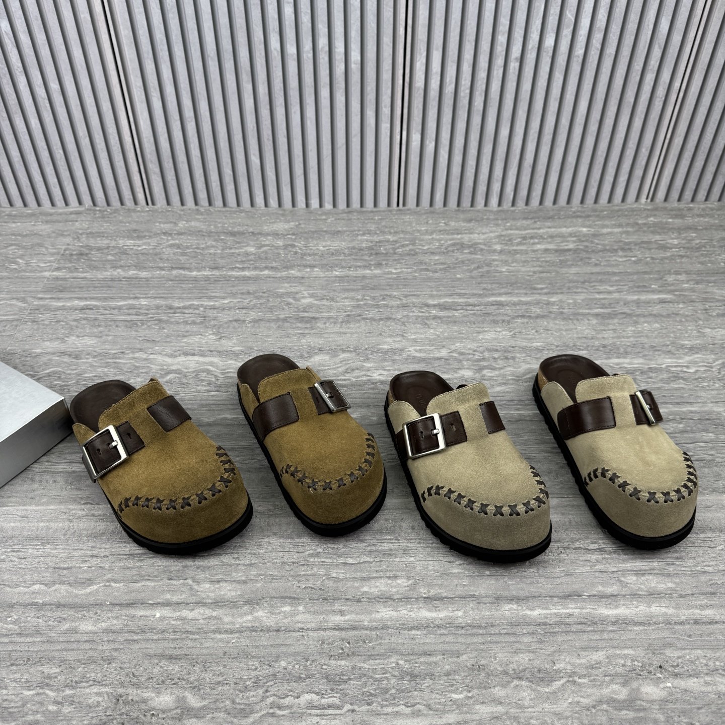 欧洲站欧货2026春季新款复古风磨砂皮勃肯鞋女鞋平底懒人包头拖鞋,女鞋,勃肯鞋/软木鞋,淘宝优惠券,粉丝福利购,淘宝优惠卷