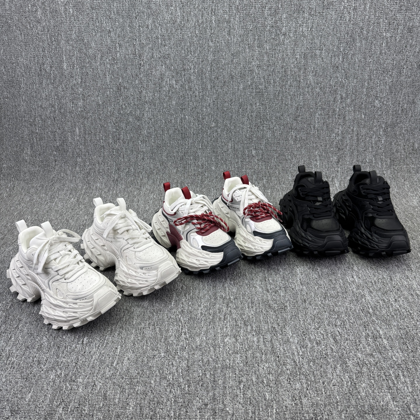 时尚松糕底老爹鞋透气增高松糕鞋