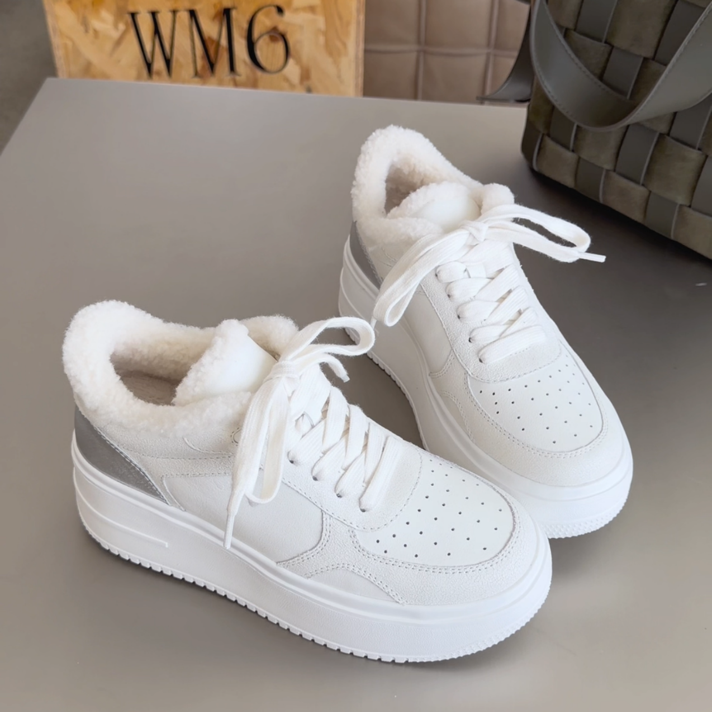 WM6小白鞋休闲厚底加绒板鞋女鞋