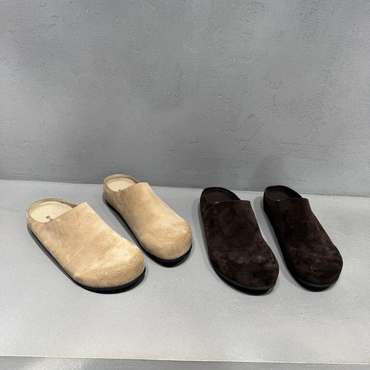 欧洲站真皮磨砂包头穆勒鞋女拖鞋