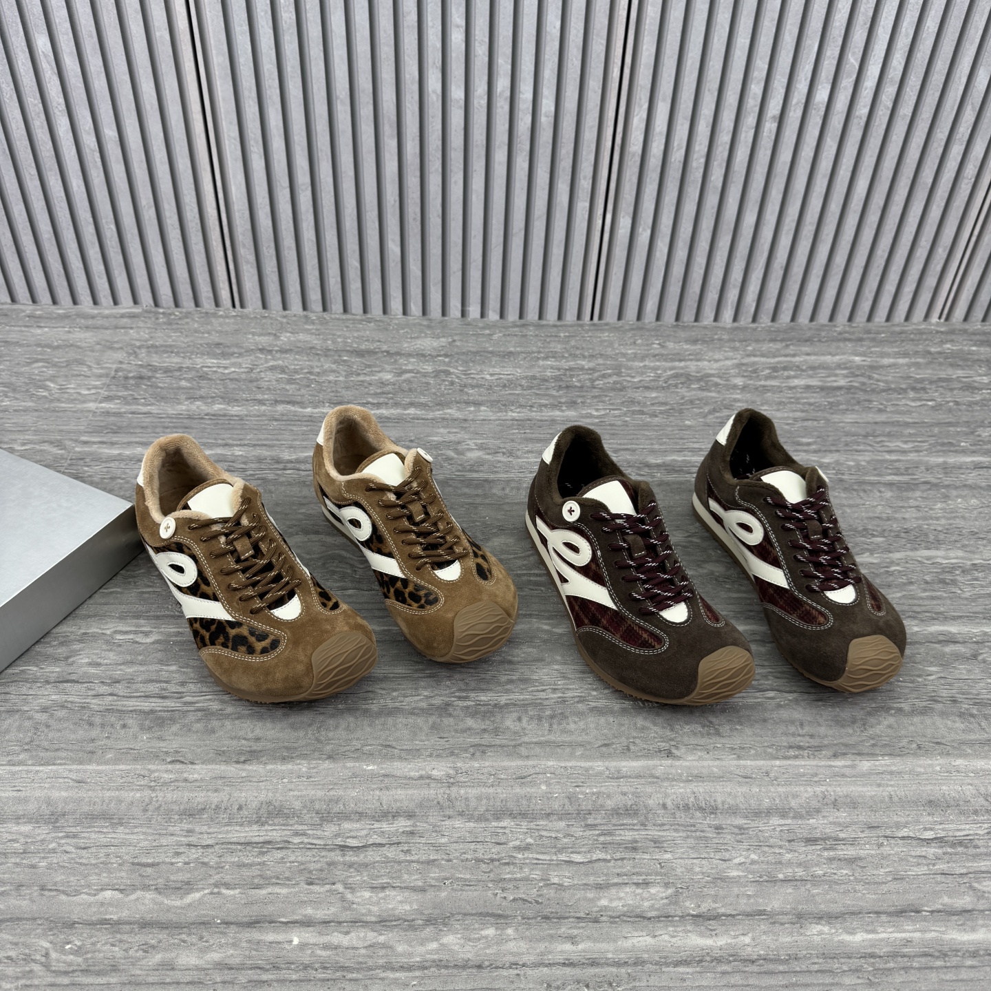 复古拼色加绒德训鞋休闲运动鞋女