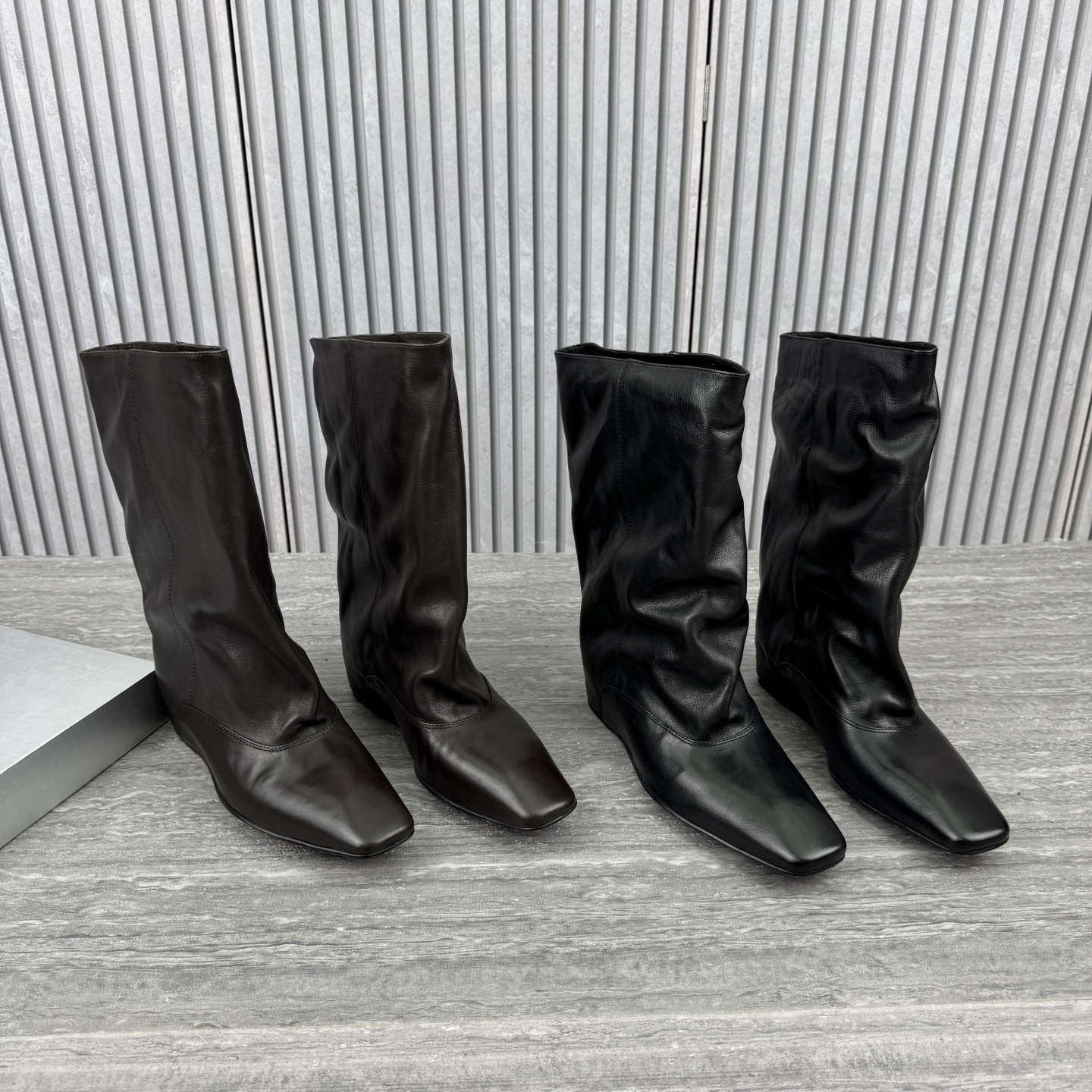 乐魔时尚中筒裤管靴内增高女靴