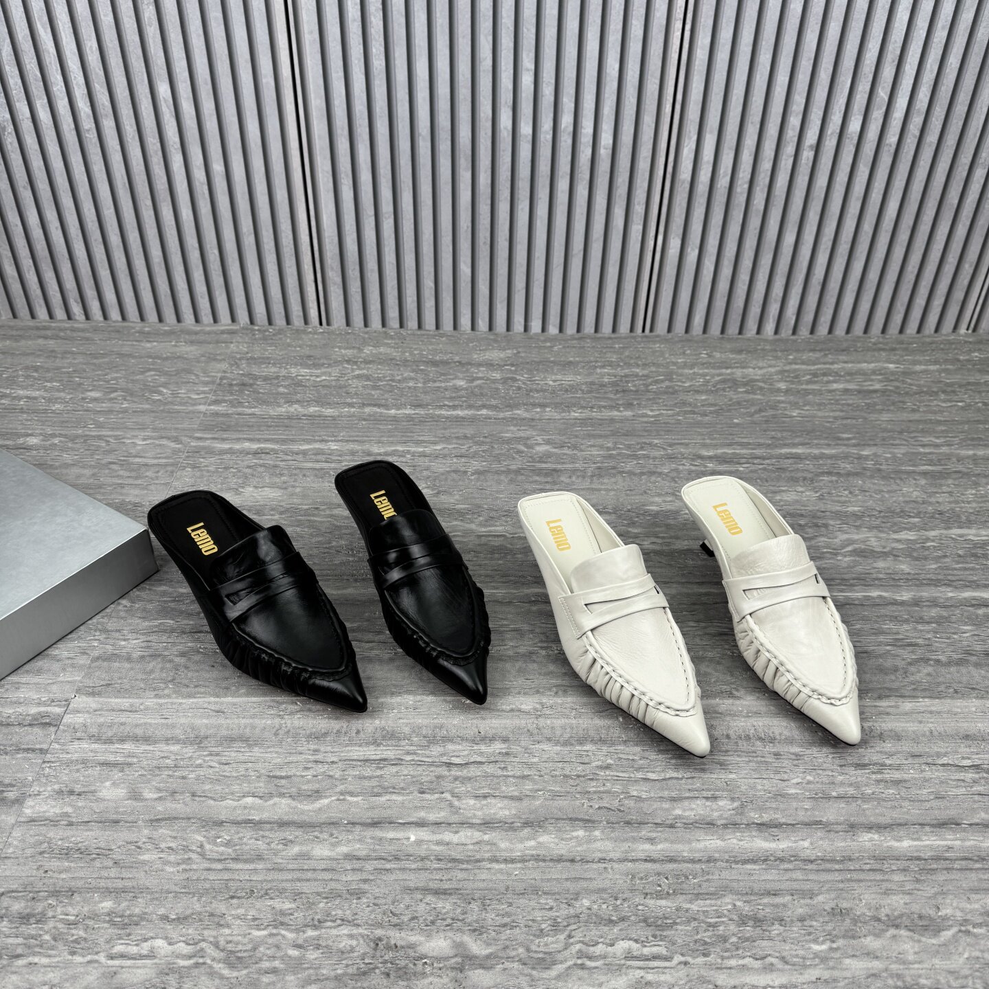 欧货2026春季新款女鞋欧洲站尖头细跟包头拖外穿真皮时尚高跟半拖