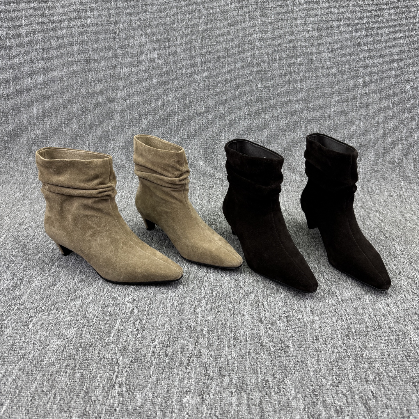 时尚磨砂皮高跟女短靴套筒时装靴