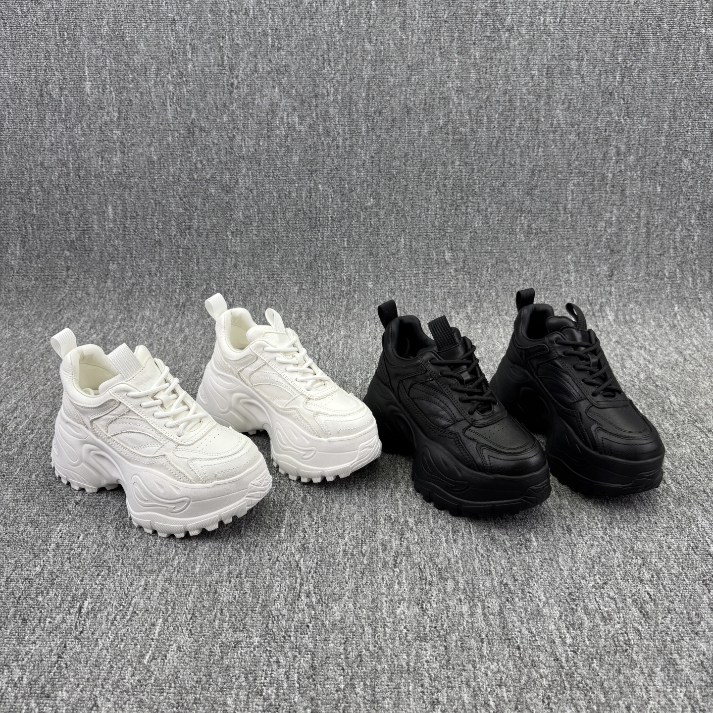 乐魔增高松糕底老爹鞋厚底运动鞋