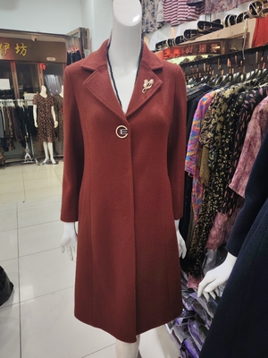 中老年冬季羊毛呢子大衣女中长款大码高端气质秋冬妈妈厚外套