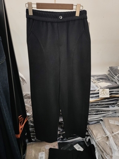 休闲哈伦郑州女裤子秋冬今年流行爆款十三行小个子品牌毛呢厚牡丹