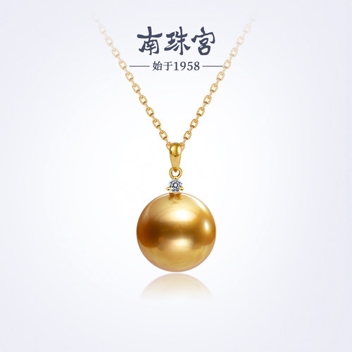 南珠宫听雨18K金海水珍珠项链