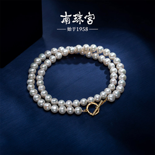 南珠宫淡水珍珠项链送妈妈C-HJX128SD-J中秋节