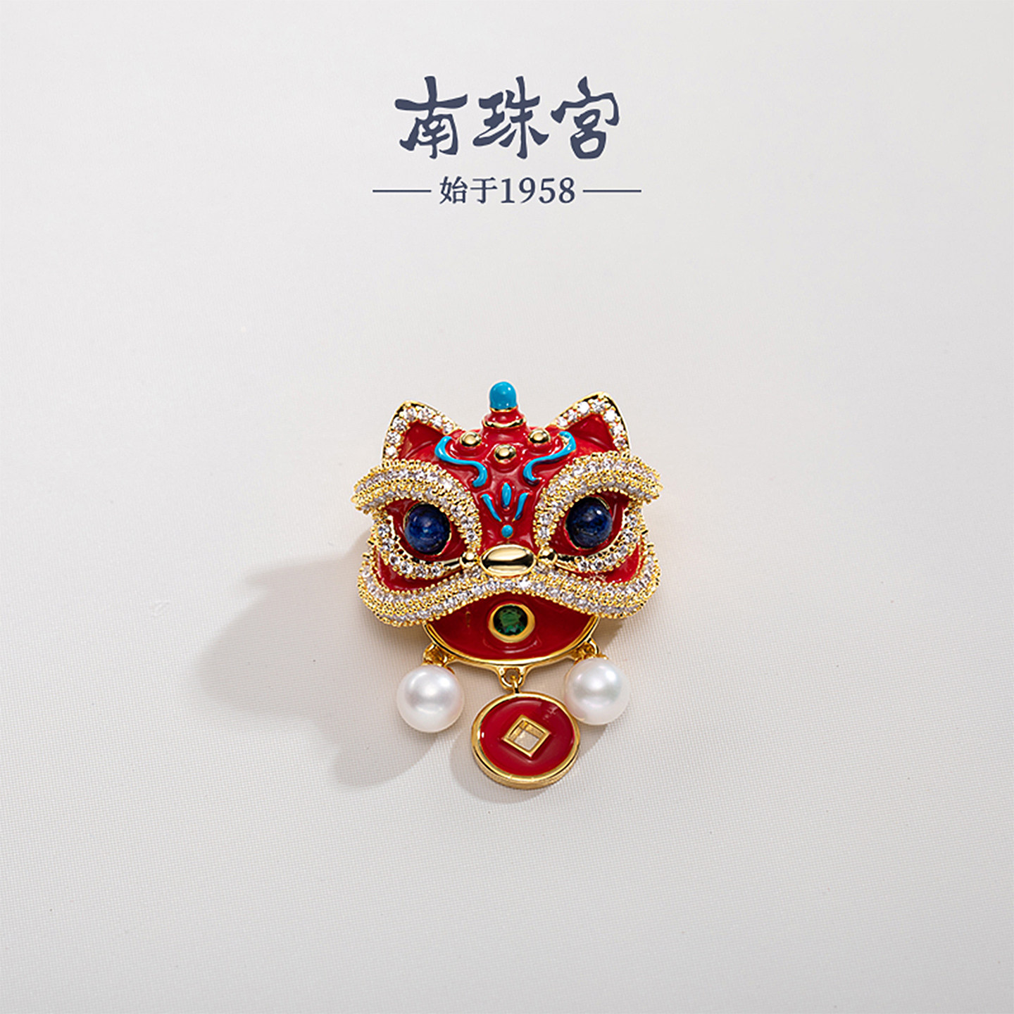 南珠宫新款淡水珍珠胸针百搭时尚通勤轻奢高级感 文化传承中式图片