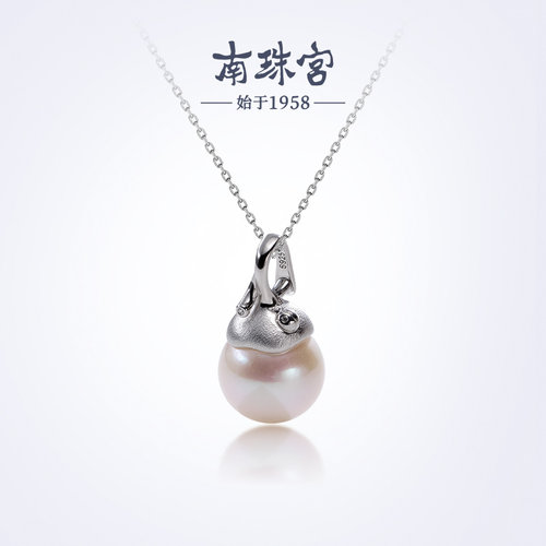 南珠宫925银淡水珍珠吊坠职场百搭通勤D016SD-Y