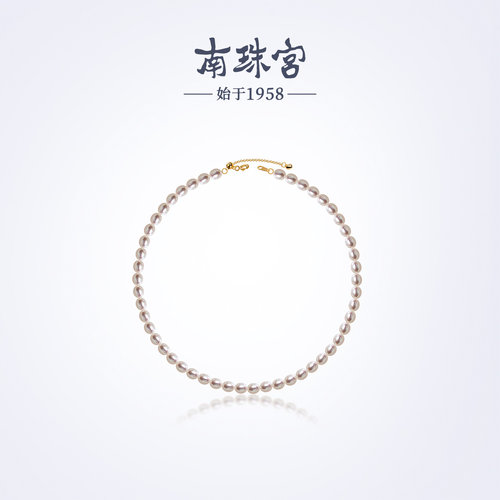 南珠宫925银淡水珍珠项链小米珠年轻款简约通勤C-X150SD-J