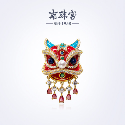 南珠宫新款淡水珍珠胸针百搭时尚通勤轻奢高级感 文化传承中式