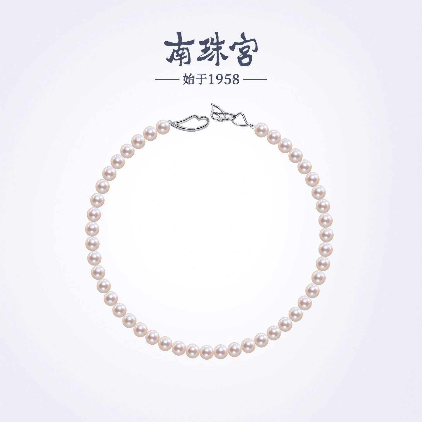南珠宫结心925银淡水珍珠项链送礼串珠颈饰 C-CYAX344SD-Y