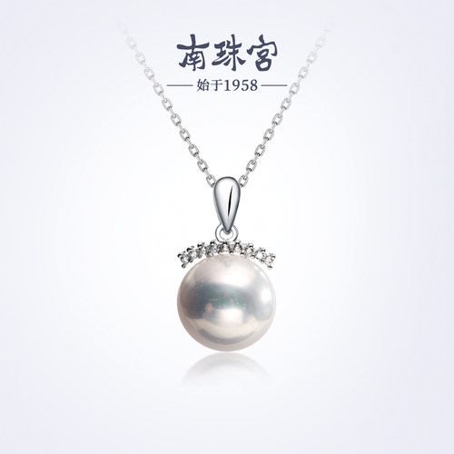 南珠宫云檐925银淡水珍珠吊坠日常百搭年轻款情人节礼物送女友
