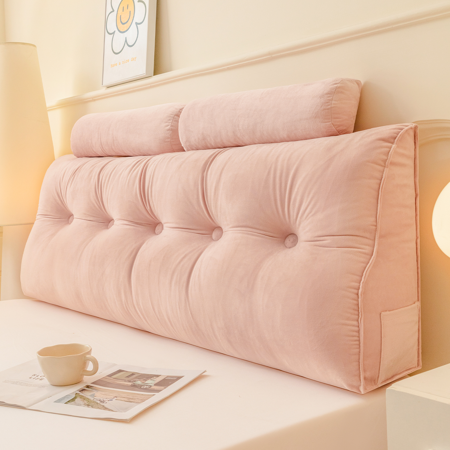 床上靠垫床头靠枕软包