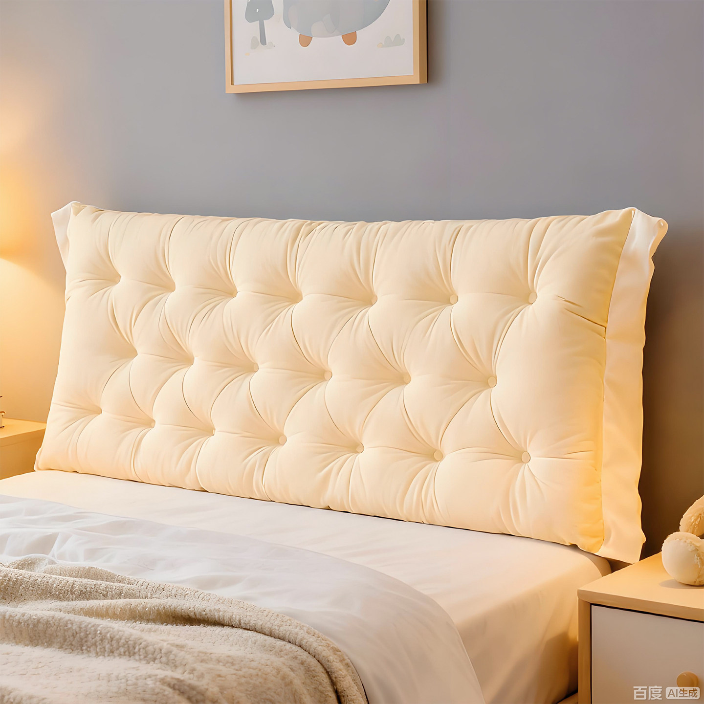 ins风卧室床上软包靠背榻榻米靠枕加绒靠枕沙发飘窗软垫免洗绑带