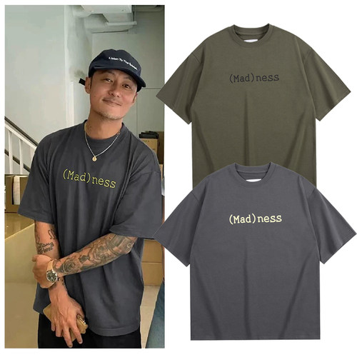 现货 MADNESS 24SS 余文乐同款十周年限定印花 夏季宽松短袖T恤男