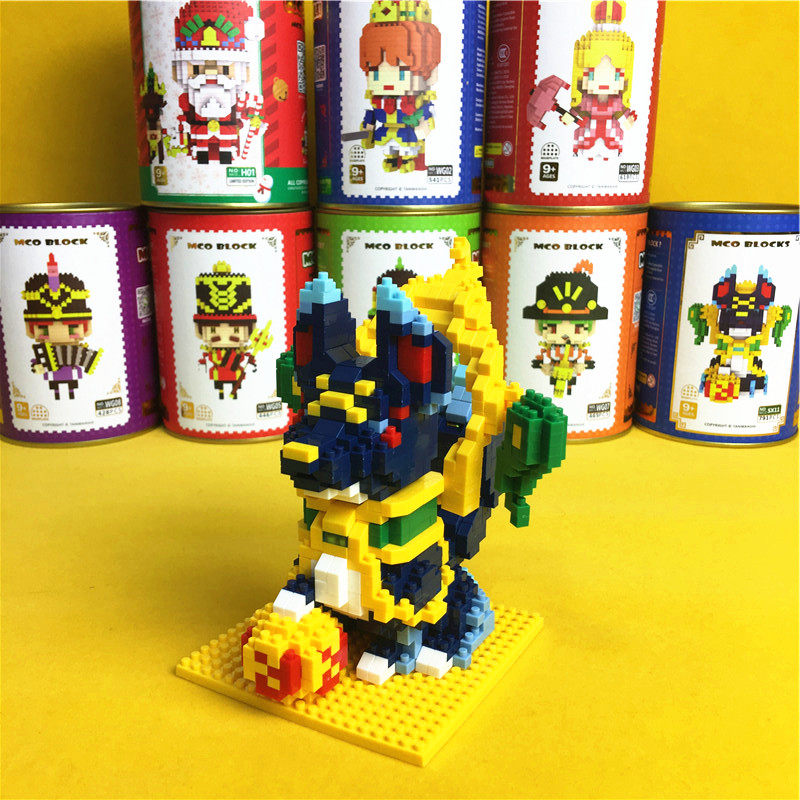 mco魔扣金罐 原创设计乐队益智小颗粒微钻拼装乐高式积木玩具