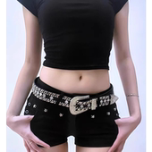 皮带 亚文化y2k皮带配短裙设计感美式 小众个性 辣妹镶钻腰带女新款