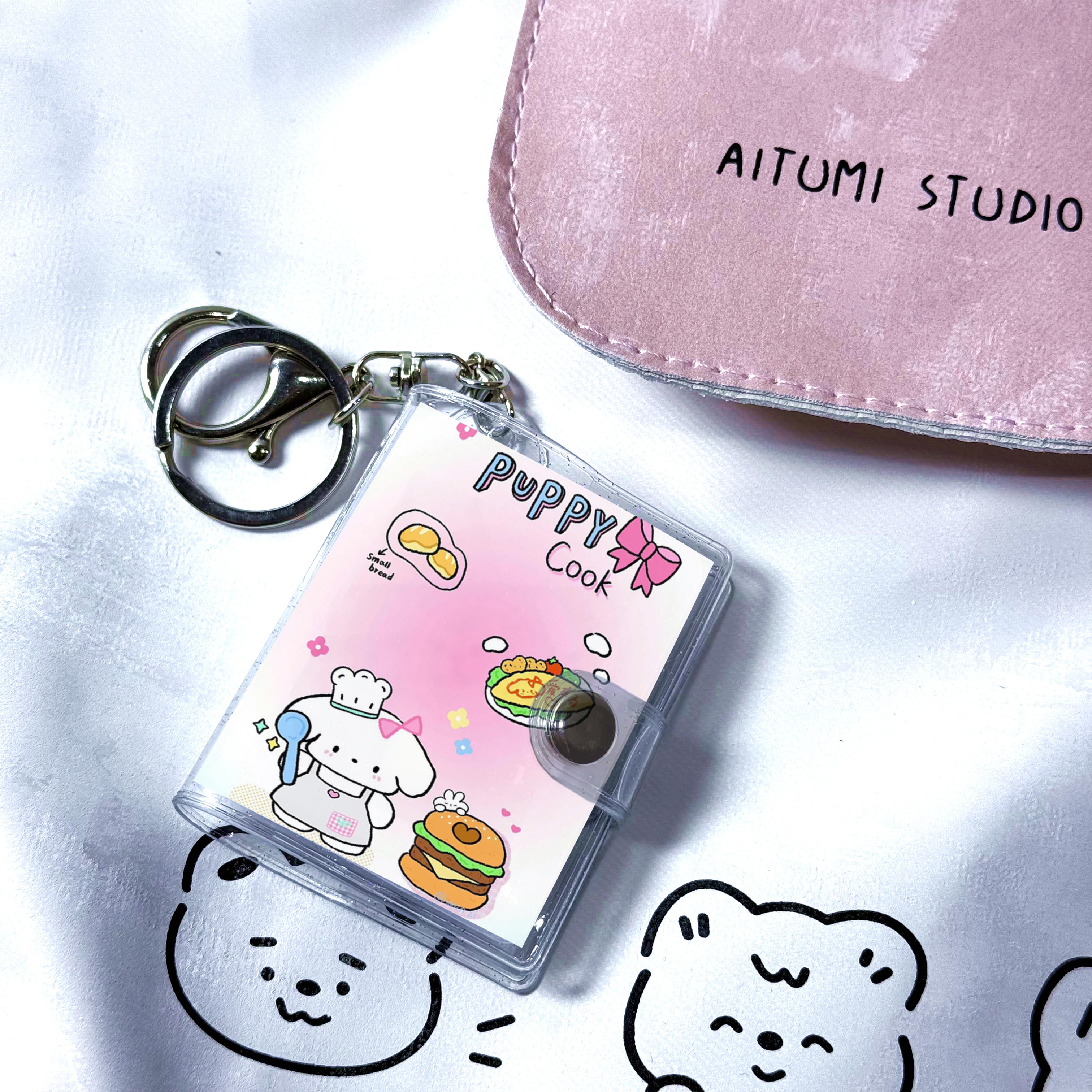 2寸证件照相册洗照片学生情侣礼物定制线kitty猫钥匙扣小相册挂件