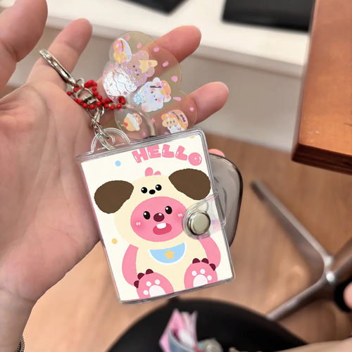 Loopy钥匙扣洗照片迷你相册书包挂件拍立得打印证件照一寸两寸