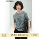 T恤女上衣TS926 COCOBELLA设计感手绘趣味印花抽绳短袖 断码 清仓