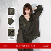 26春国风气质喇叭袖 COCOBELLA新中式 立体压褶缎面衬衫 上衣SR3072