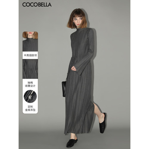 COCOBELLA重工压褶连衣裙
