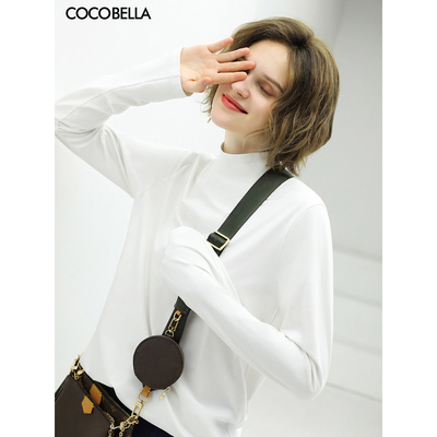 COCOBELLA柔软舒适白色长袖T恤