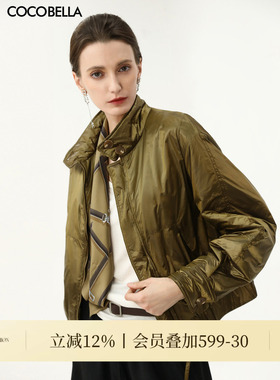 COCOBELLA工装风短款棉服女秋冬立领蓄热保暖宽松显瘦外套MF0062