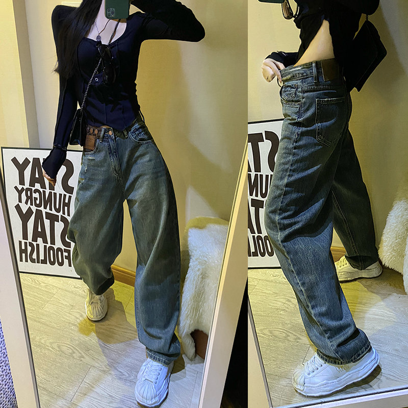 老爹哈伦长裤常规牛仔2025春秋