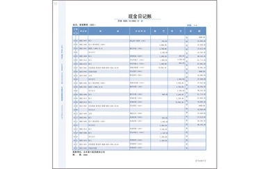 正版用友7.1日记账会计账本账簿L020206彩色针式打印纸账册
