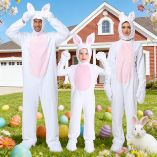 万圣节萌兔子亲子装扮动物主题派对穿搭软萌兔造型复活节扮酷服装