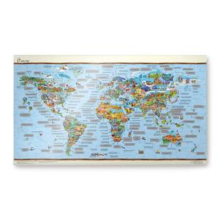 德国进口Awesome Maps创意刮版地图装饰画 刮版儿童学习地图